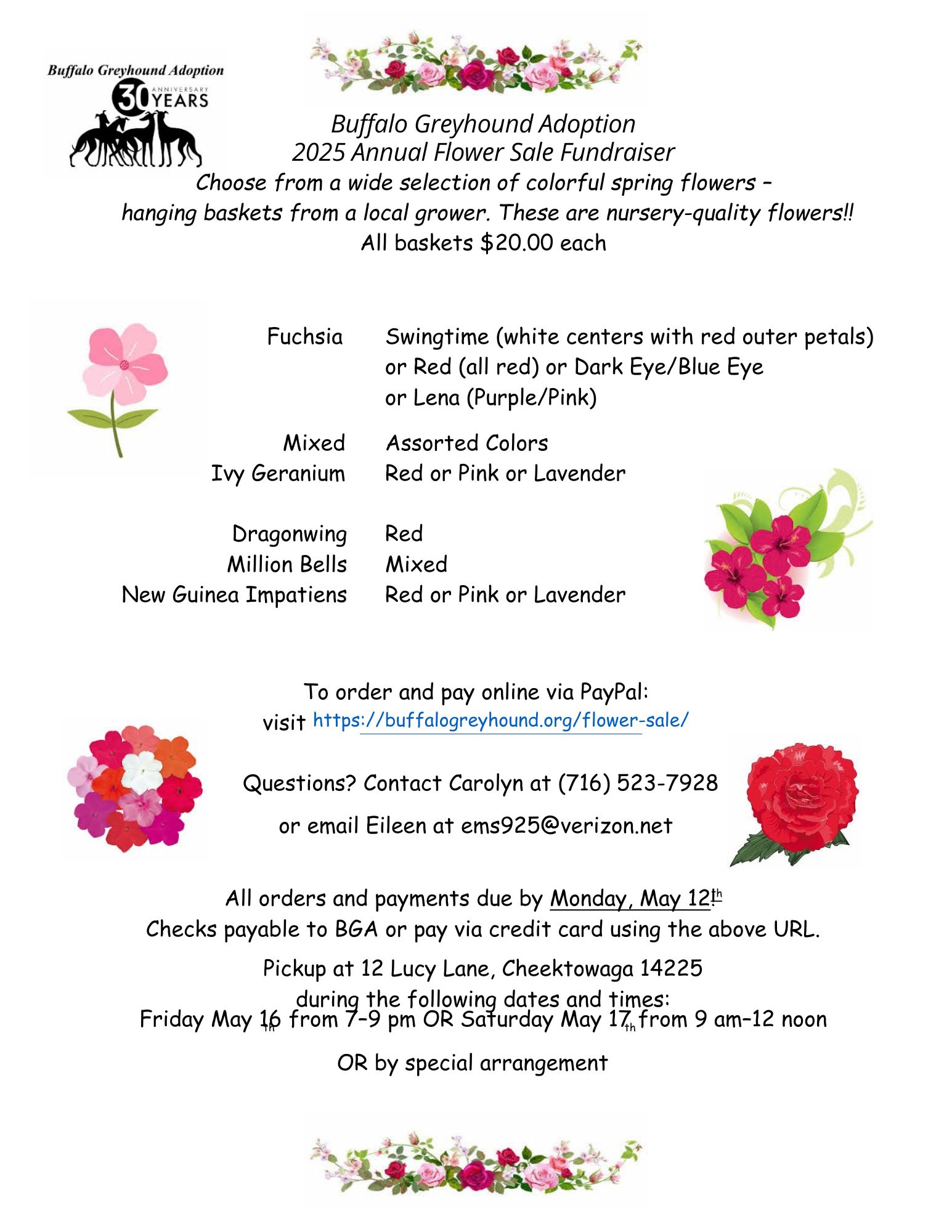 BGA Flower Fundraiser
