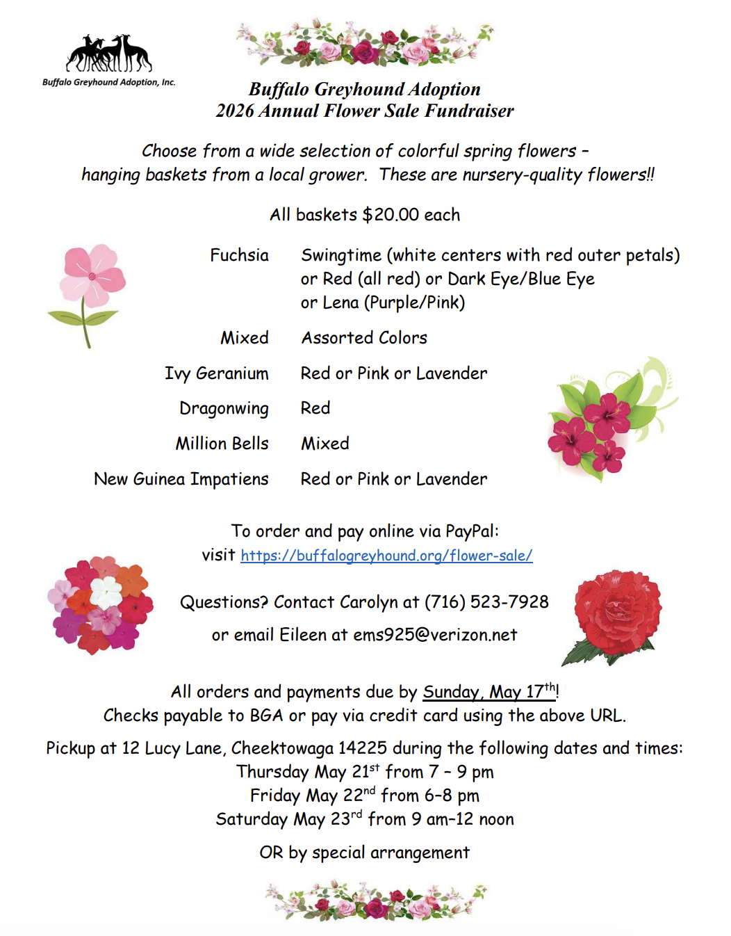 BGA Flower Fundraiser